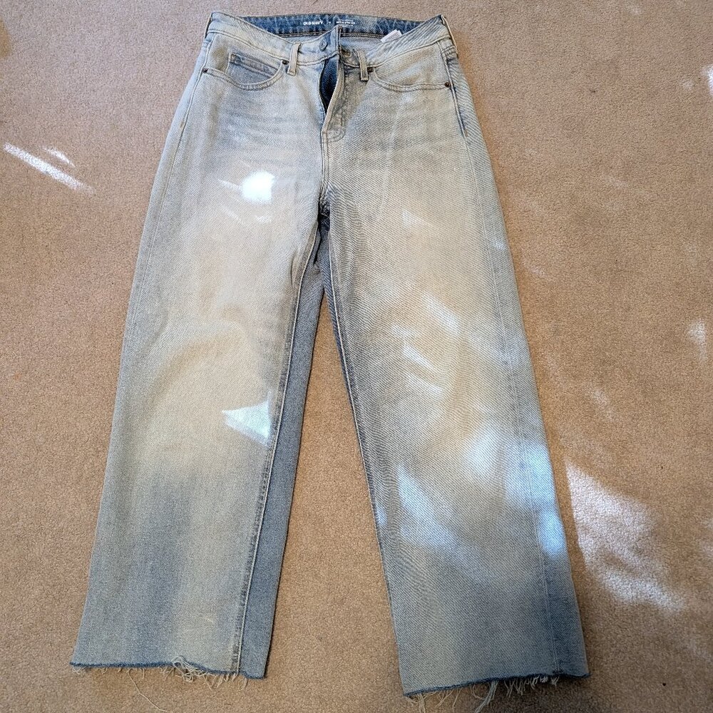 Old Navy Extra High Rise Wide Leg Ankle length Jeans